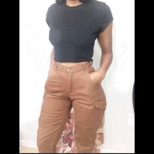 🔥 Fashion Nova War Zone Cargo Joggers-Cognac🔥